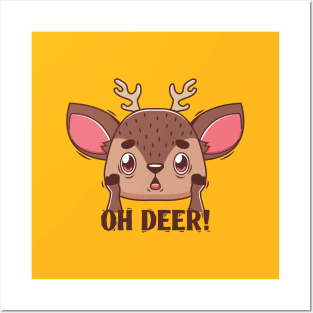 Oh Deer! pun design Posters and Art